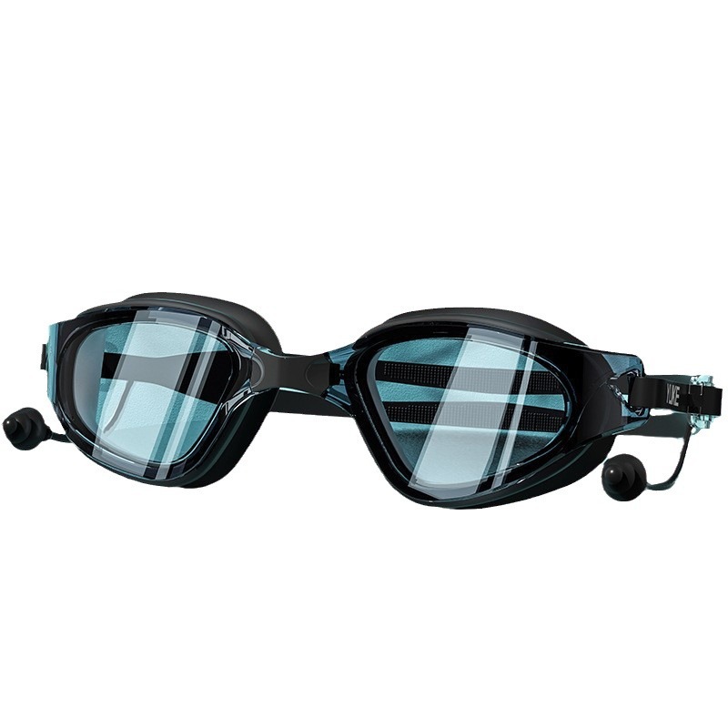 Picture of Swimming Goggles Hd Anti-Fog Waterproof Large-Frame Swimming Goggles for Men and Women Swimming Cap Swimming Goggles Set Diving and Swimming Special Equipment