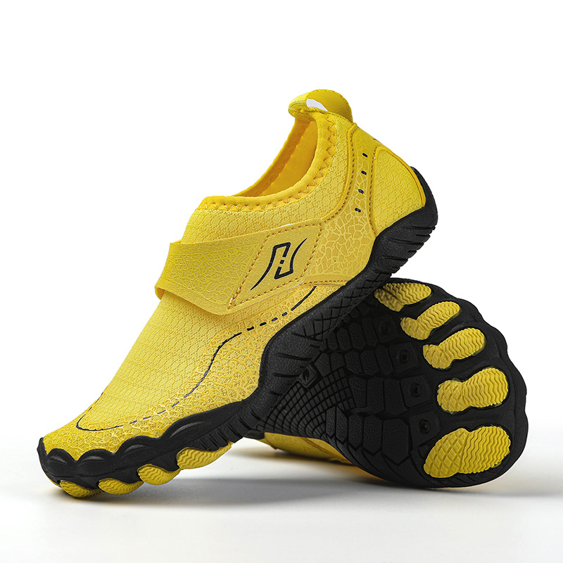 Children's Velcro River Tracing Shoes, Non-Slip, Breathable, Wear-Resistant, Soft-Soled Outdoor Quick-Drying Swimming Shoes, Barefoot Beach Diving Shoes