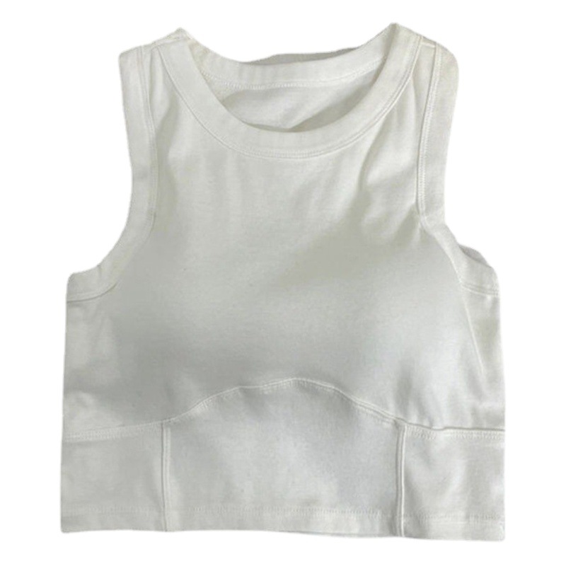 METWO I-shaped Vest Women's Beautiful Back Sling Wrap Chest One-piece with Chest Pad Seamless Outer Wear Base Top Underwear