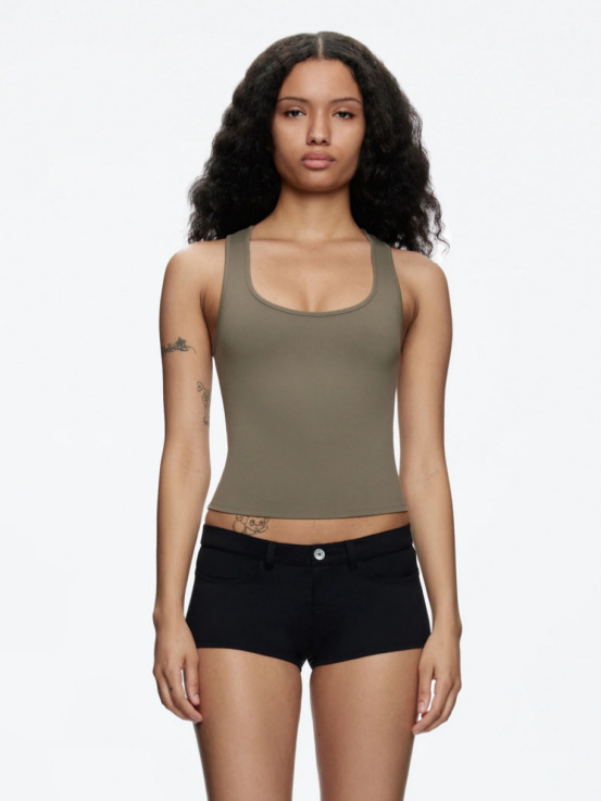 Picture of Spot Tankair Sexy Tight-Fitting High-Elastic Square-Neck Racer Vest Women's Fitness Quick-Drying Sports Short Top