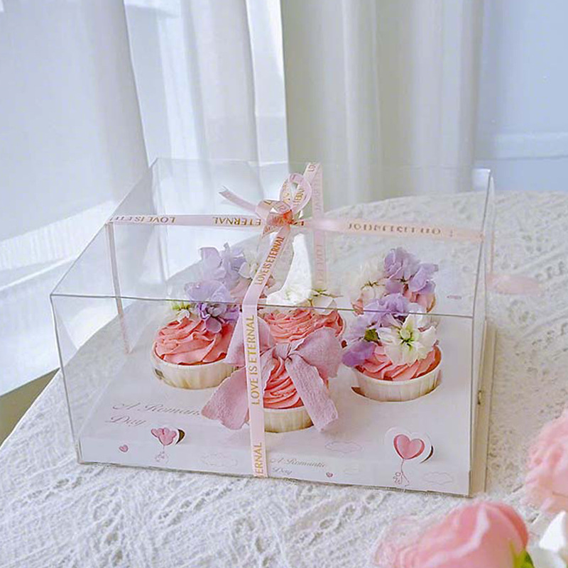 6 Cupcake Packing Box Height 12 Cups Mafen Box Six Transparent Packing Box 520 Mother's Day