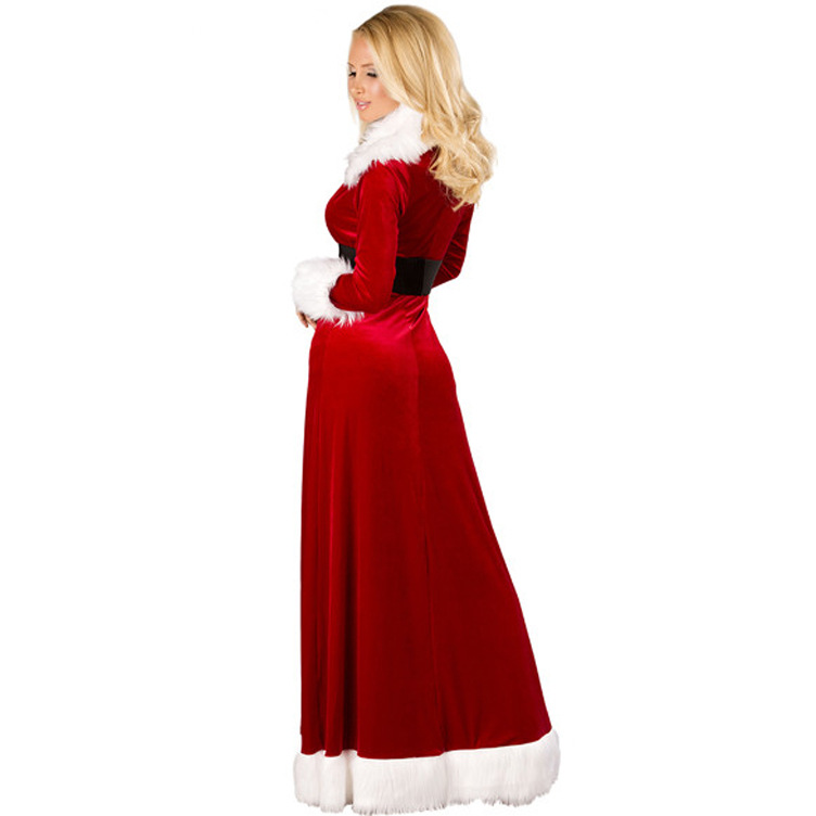 Picture of Christmas cloak long dress clothing foreign trade sexy long sleeve Queen Christmas clothing dance stage performance clothing