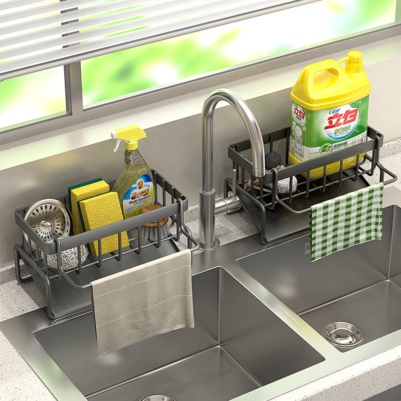 Picture of Manufacturer Supplies Kitchen Utensils Drain Basket Household Multi-Functional Drain Rack Multi-Layer Rag Rack Cross-Border Drain Basket