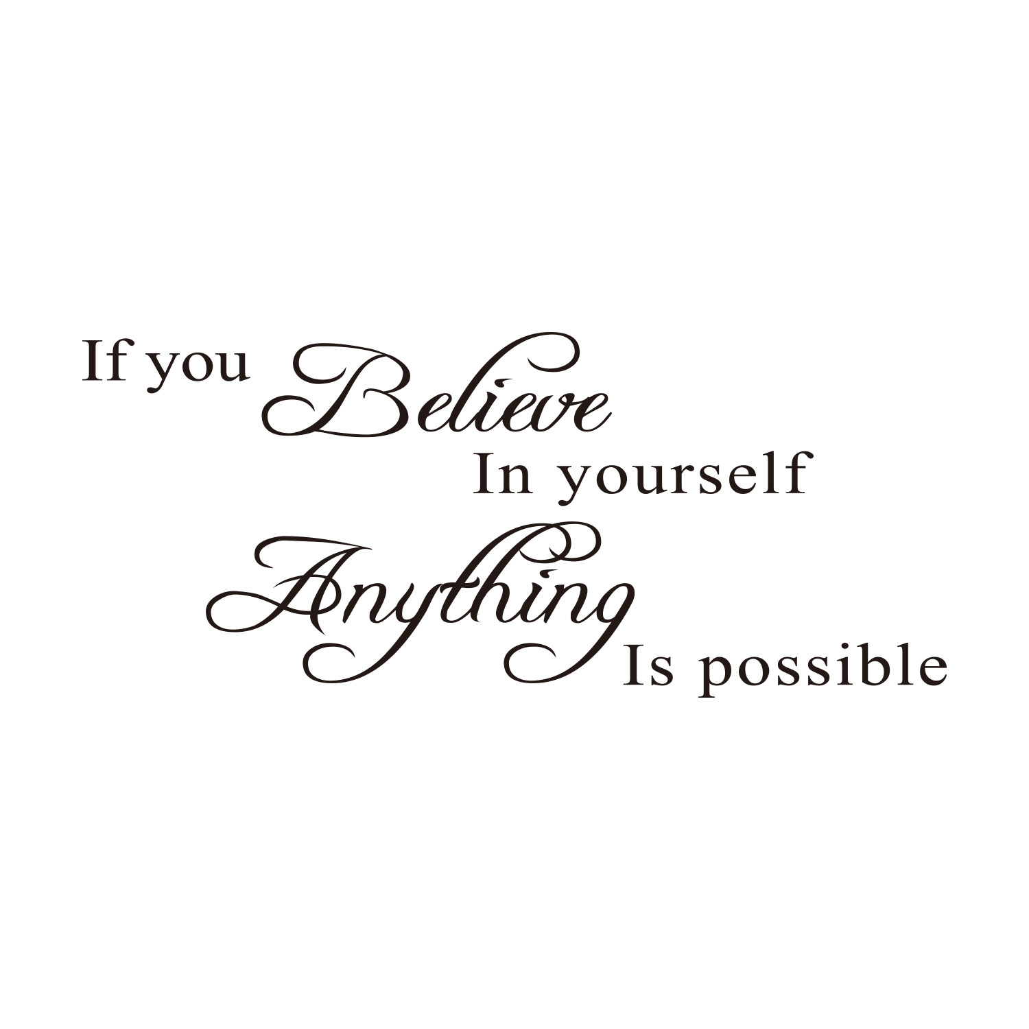 Picture of if you believe family proverbs transferable wall stickers bedroom study cross-border home decoration stickers 8037