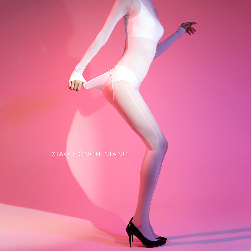100.00kg Rear-release 912 Needle Super Oil Bright Transparent Silk Stockings plus size Full-body Socks All-in-one Sexy All-in-one Base Socks