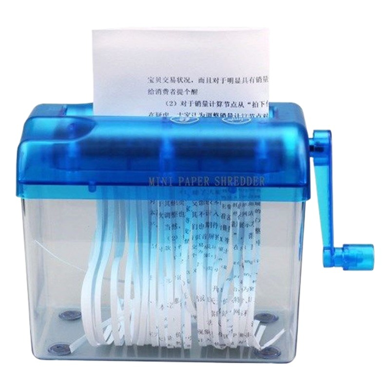 Cross-Border Hot-Selling Shredder for Office and Home Use, Portable Mini Manual Desktop Hand-Cranked Document Shredder