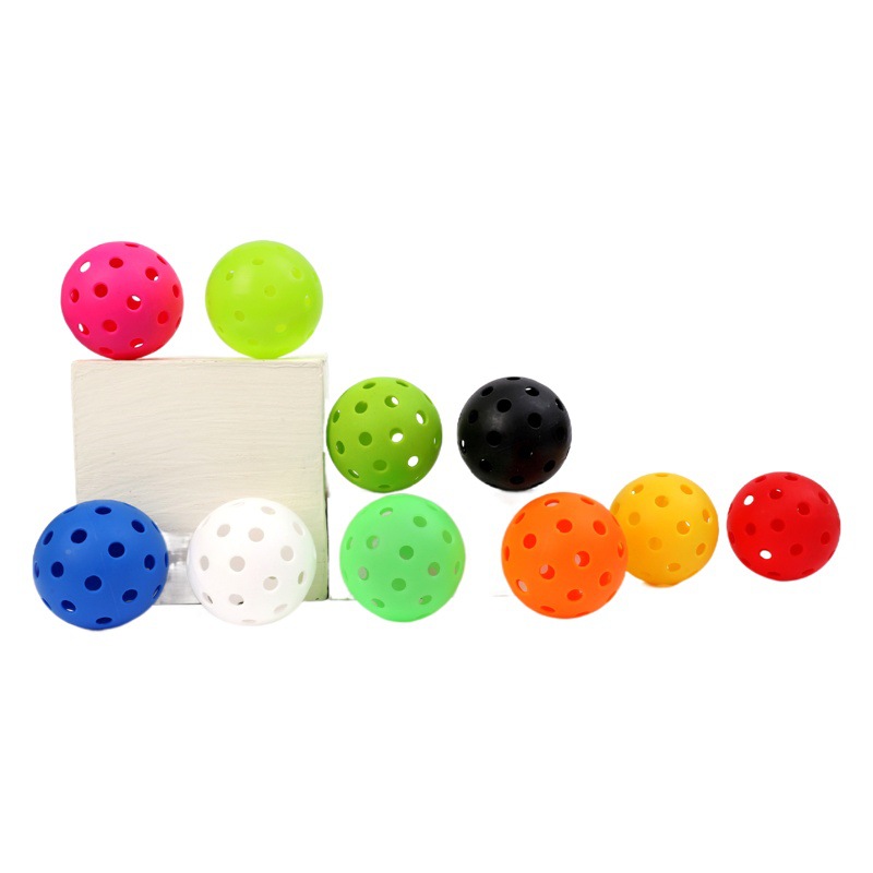 Factory Direct Sales in stock pick ball 40 hole ball hole ball pickleballs74mm rotational plastic injection luminous ball