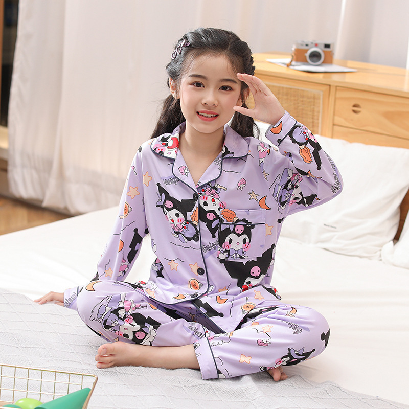 Picture of South Korea children's clothing spring and autumn children's home clothing suit summer long sleeve pajamas women's casual home clothing women's children's clothing wholesale