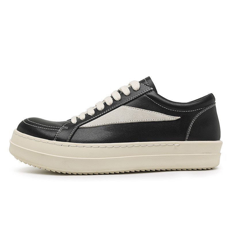 Ro cowhide men's big scalp shoes are comfortable and thick-soled, heightened, retro board shoes, fashionable and versatile, niche design casual shoes