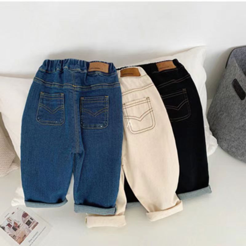 Baby pants boys' loose pants outer wear children's casual pants spring clothes girls' children's clothing baby jeans
