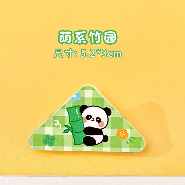 Picture of Creative inspirational text triangle clip student pp note clip acrylic document anti-roll clip test paper storage corner clip