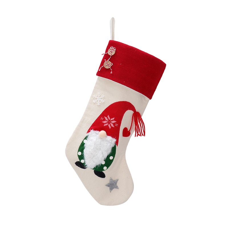 Picture of 2024 New Christmas Decoration Faceless Doll Christmas Stocking Pendant Santa Claus Children's Christmas Gift Bag
