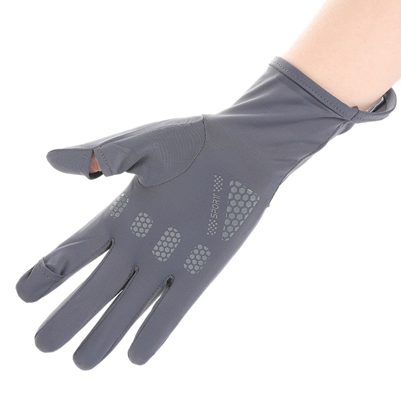 Sun Protection Gloves, Anti-Uv, Thin, Summer, Non-Slip, Breathable, Sunshade, Driving and Cycling, Touch Screen Ice Silk Gloves for Men and Women
