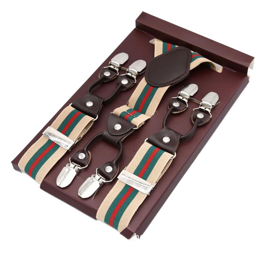 Picture of Cross-Border Supply Men's Suspenders Six-Clip Suspenders Elastic Adjustable Fat People Suspenders Men and Women Suspenders