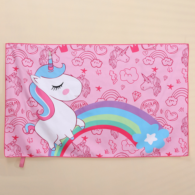 Picture of Children's Bath Towel, Double-Sided Velvet Beach Towel, Water-Absorbent, Quick-Drying, Portable Buckle Cartoon Cute Cloak, Warm, Soft and Comfortable