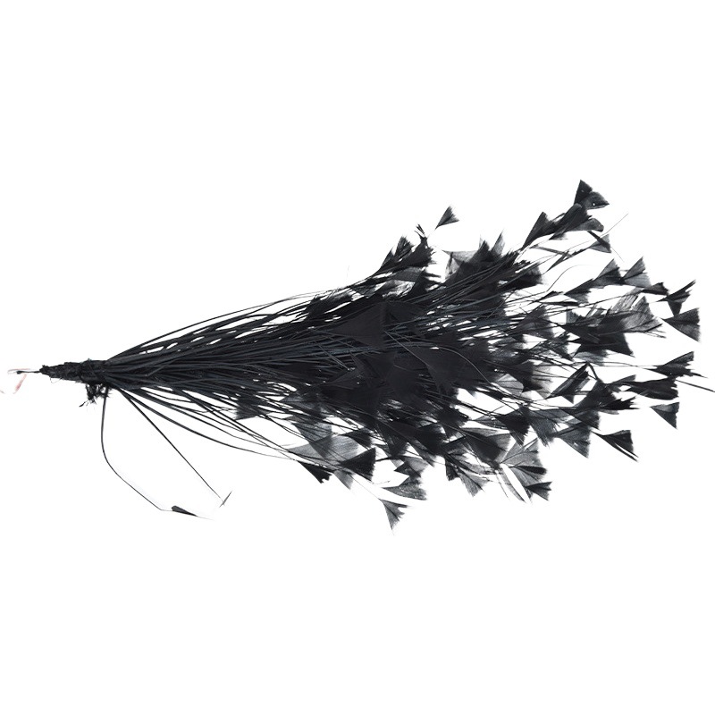 Factory wholesale triangle wire feather flower feather headdress hairpin stage performance dance party wedding supplies