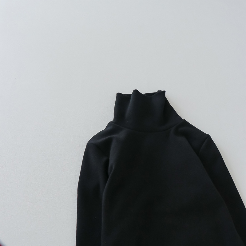 Picture of Children's High Collar Bottoming Shirt Autumn and Winter Pure Cotton White Girls' Bottoming Clothes Boys' Inner Top Girls' Autumn Clothes