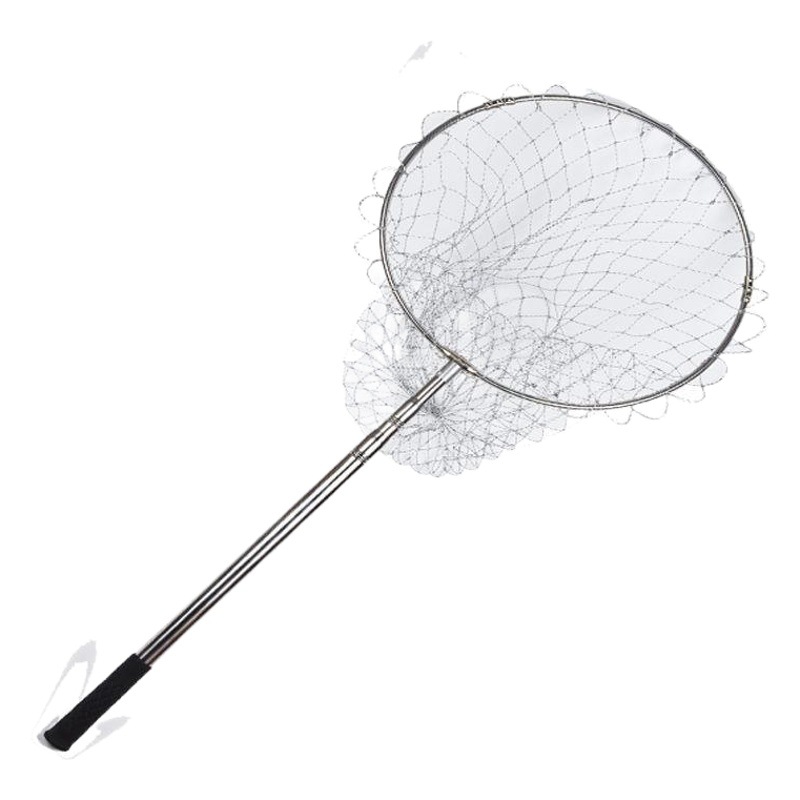 Factory supply stainless steel Embossed yellow sleeve reinforced copy net Rod copy fishing rod telescopic positioning can be equipped with harpoon copy net