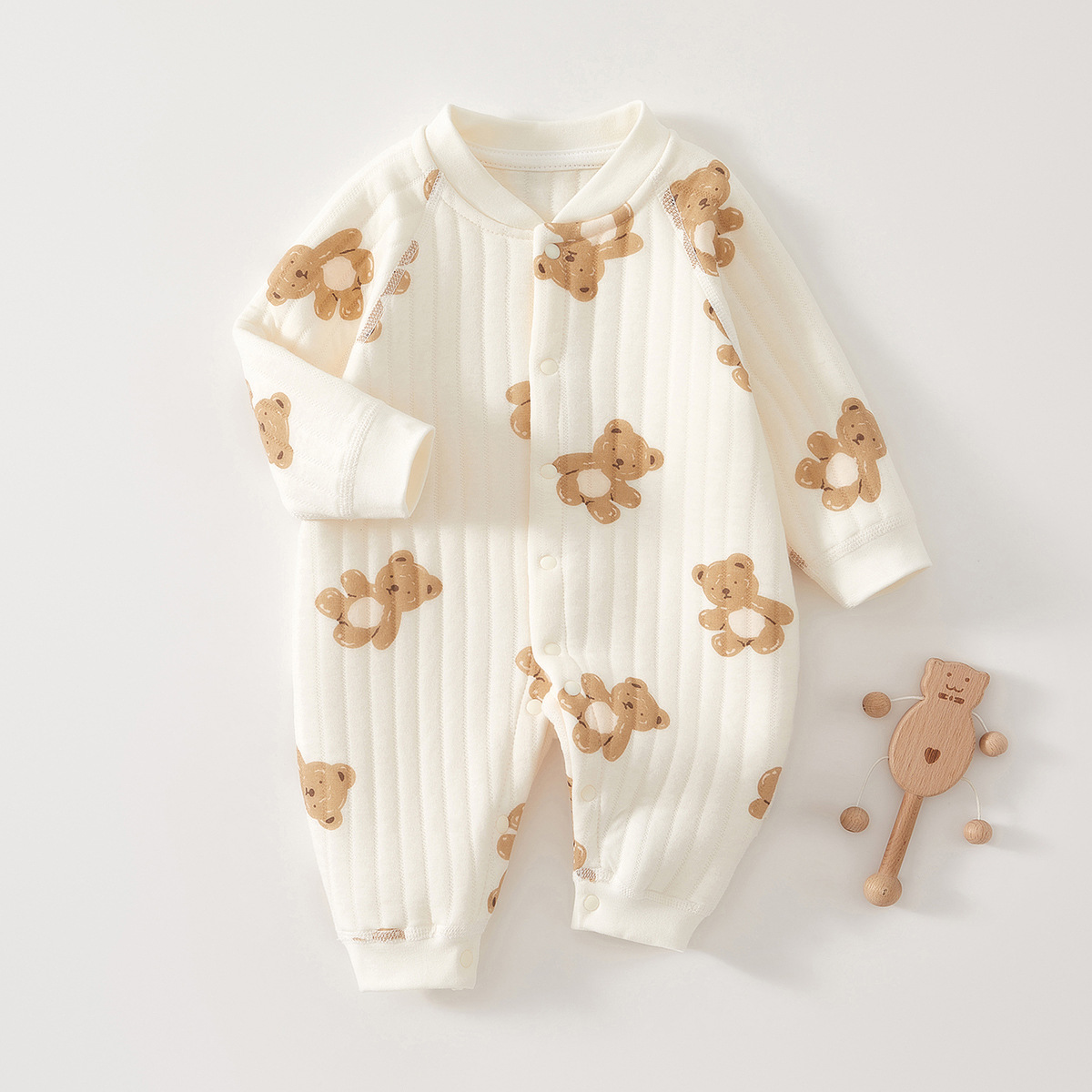 Picture of Baby clothes winter cotton thickened jumpsuit Spring and Autumn Winter newborn male and female baby quilted warm cotton-padded clothes