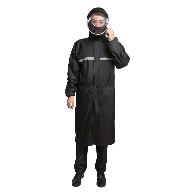 Long raincoat one-piece fashion adult one-piece outdoor windbreaker riding thick extended electric car poncho wholesale