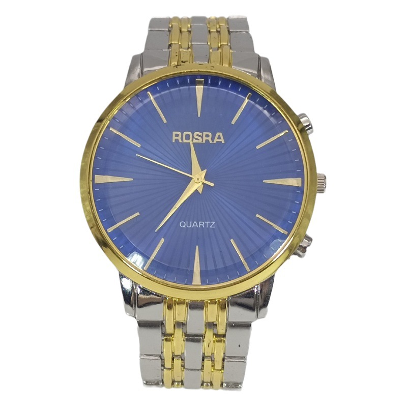 Korean style steel belt watch blue light glass large dial men's watch one-piece delivery factory wholesale quartz watch