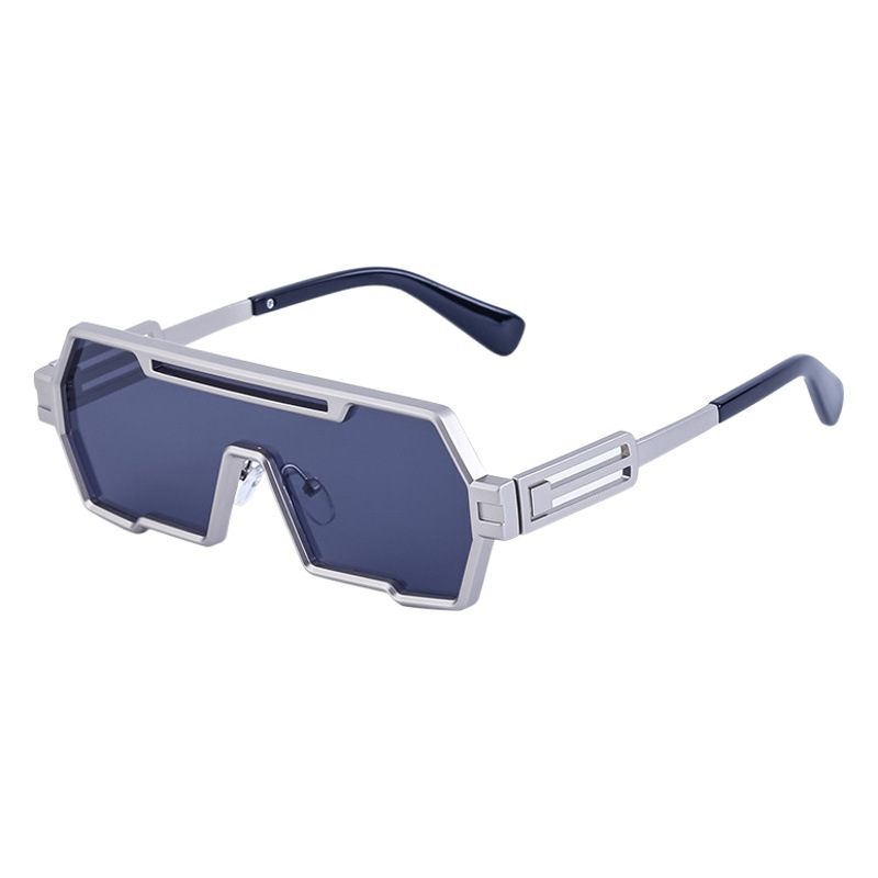 Picture of Retro Sunglasses for Men, Steampunk Style, Irregular Sunglasses, High-End Driving Glasses, Sun Protection One-Piece Glasses for Women