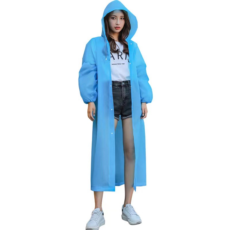 Picture of Raincoat Non-Disposable Raincoat Thickeneded Adult Raincoat Manufacturer Wholesale Outdoor Travel Eva Portable Transparent