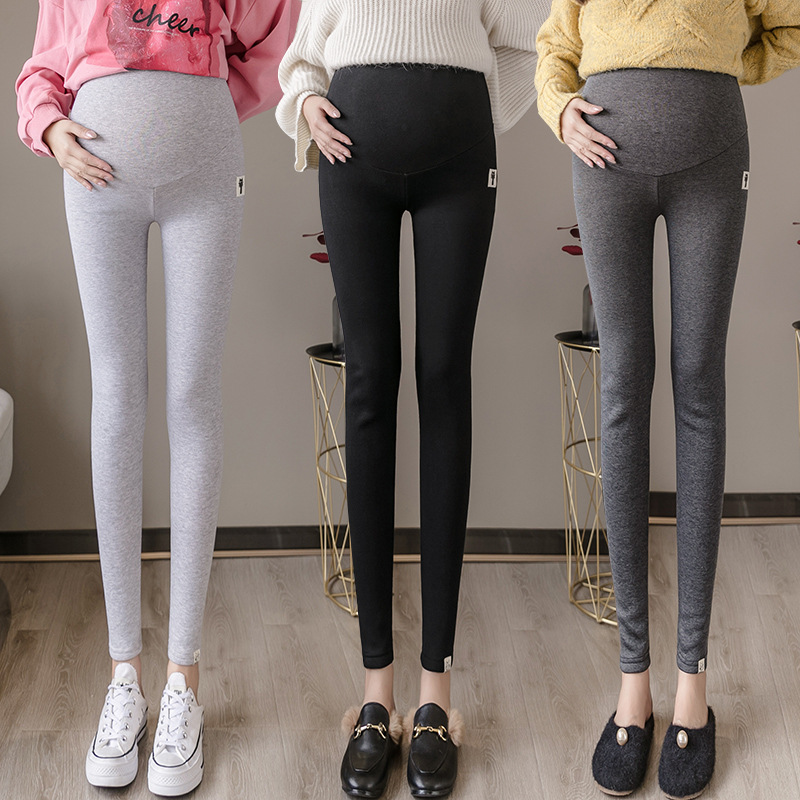 Picture of in stock Foreign Trade Pregnant Women's Leggings Adjustable Belly Pants High Waist Belly Pants Kitten Pregnant Women's Pants Leggings Cropped Pants