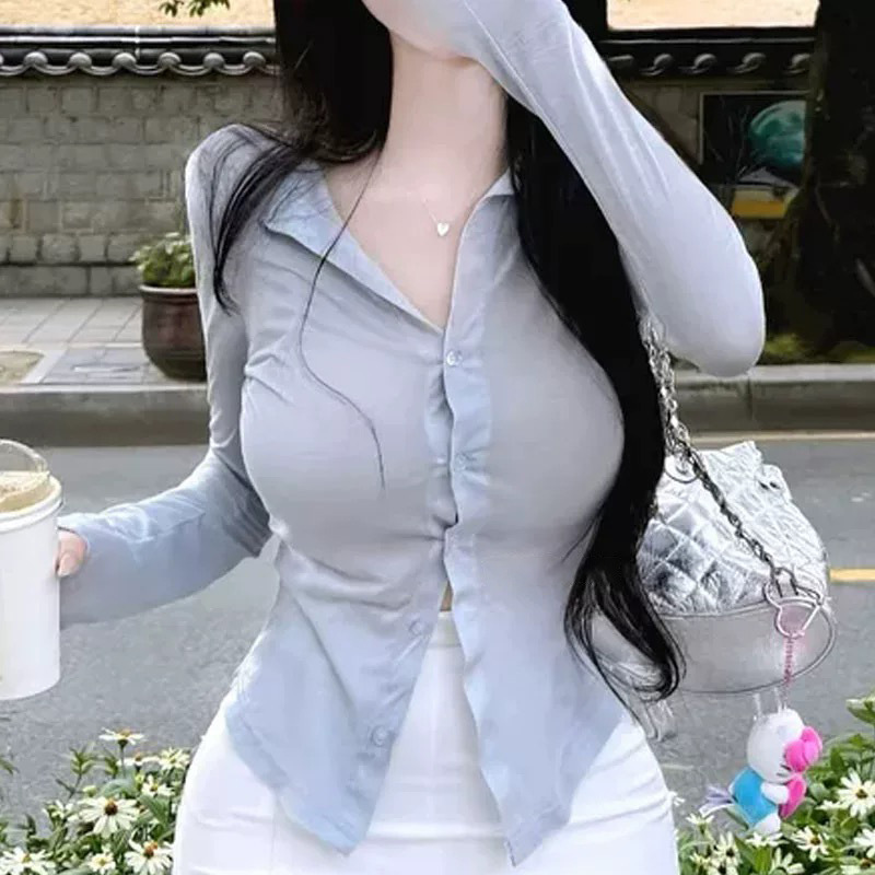 South Korea Dongdaemun Fashion Simple Basic Style One Piece for Hand ~ Skin-friendly and Good Matching with Feminine Style Small Cardigan