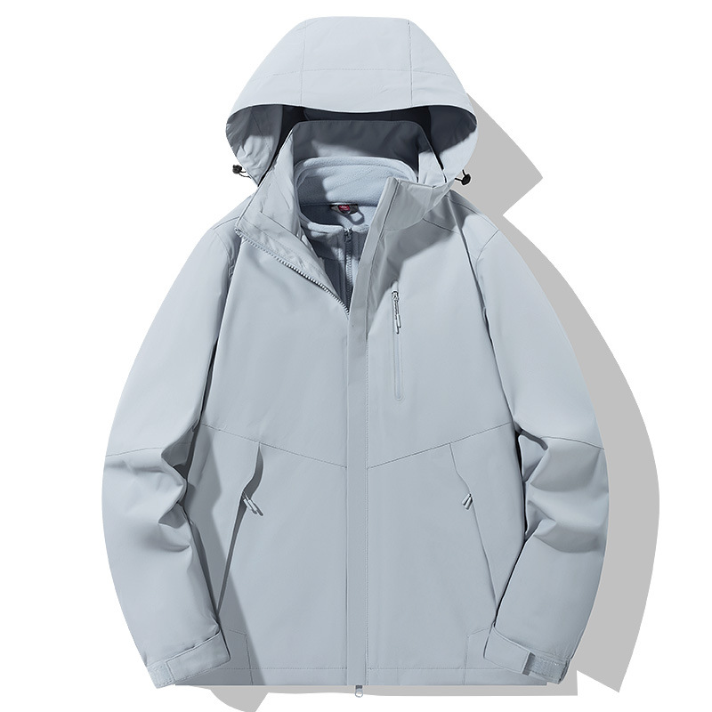 Picture of 2024 new color matching new charge clothing three-in-one outdoor plus size detachable mountain outdoor couples overalls