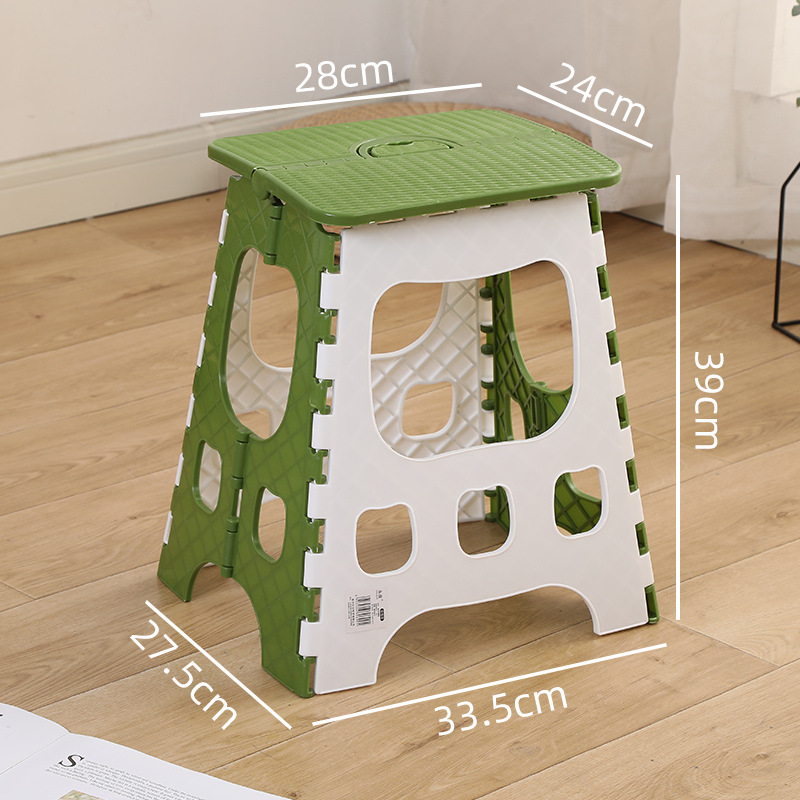 Picture of Thickened Plastic Folding Stool Portable Mini Outdoor Adult Children Chair Bench Portable Train Mazar