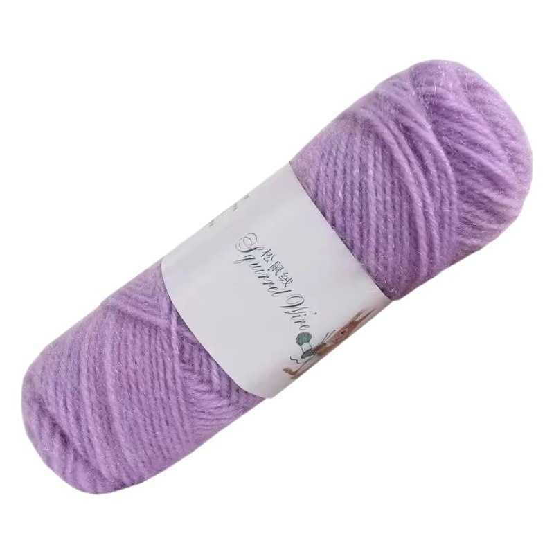 Squirrel Fluff Line Squirrel Yarn Long Hair Bright Silk Line Phoenix Down Hand Knitted Hat Scarf Coat Medium Thick Line