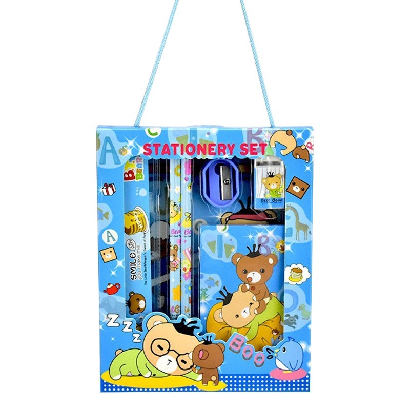 Stationery Set 6-piece Set Primary School Children's Learning Gift Box Kindergarten Birthday Gift Prizes Wholesale