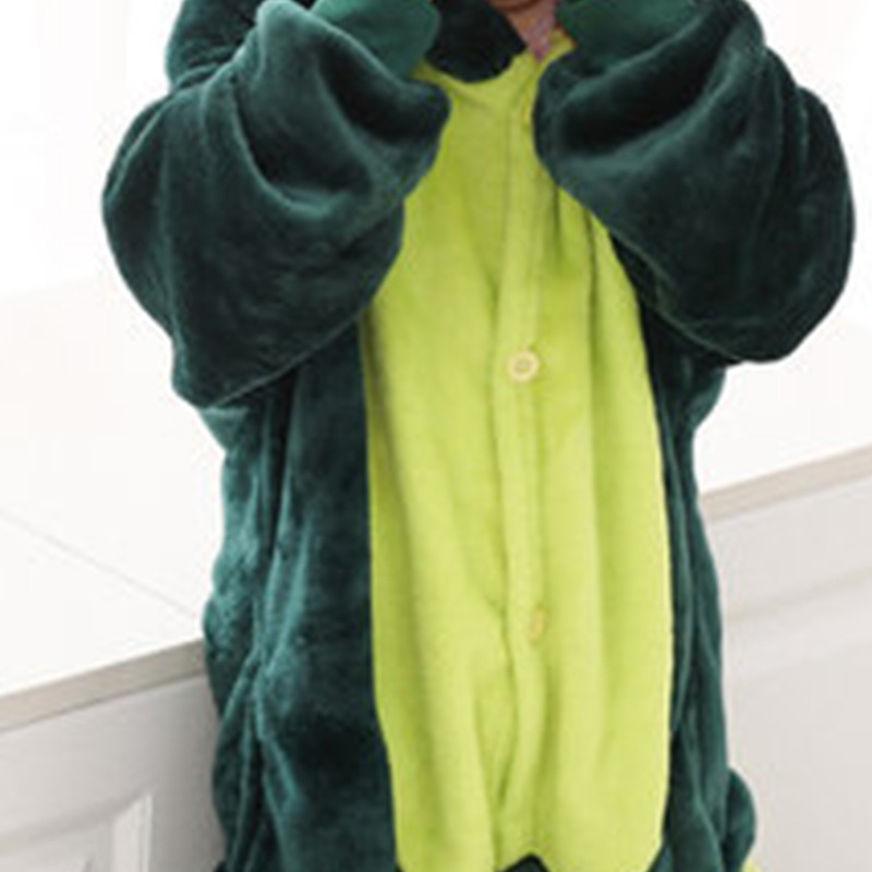 Picture of Cross-Border Flannel Adult and Children Dinosaur One-Piece Pajamas Animal Dinosaur One-Piece Pajamas Parent-Child Home Performance Clothes