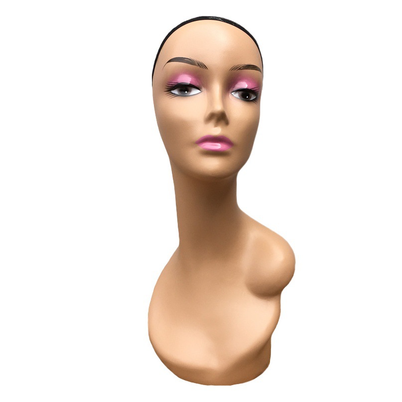 Three Sun head model wig model head European and American market with shoulder hot dummy head model Africa export model head