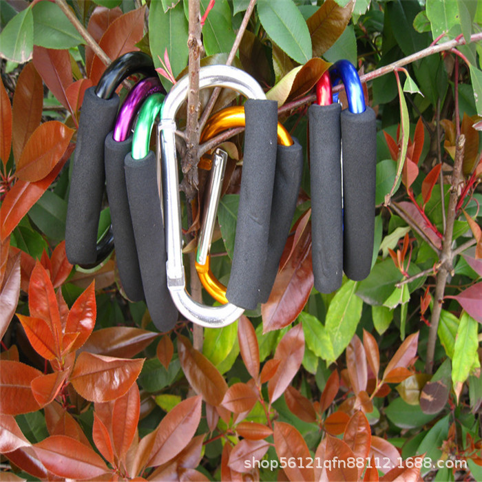 Picture of Giant D-shaped mountaineering buckle aluminum alloy quick hanging key chain key ring D-shaped hook oversized D-shaped buckle