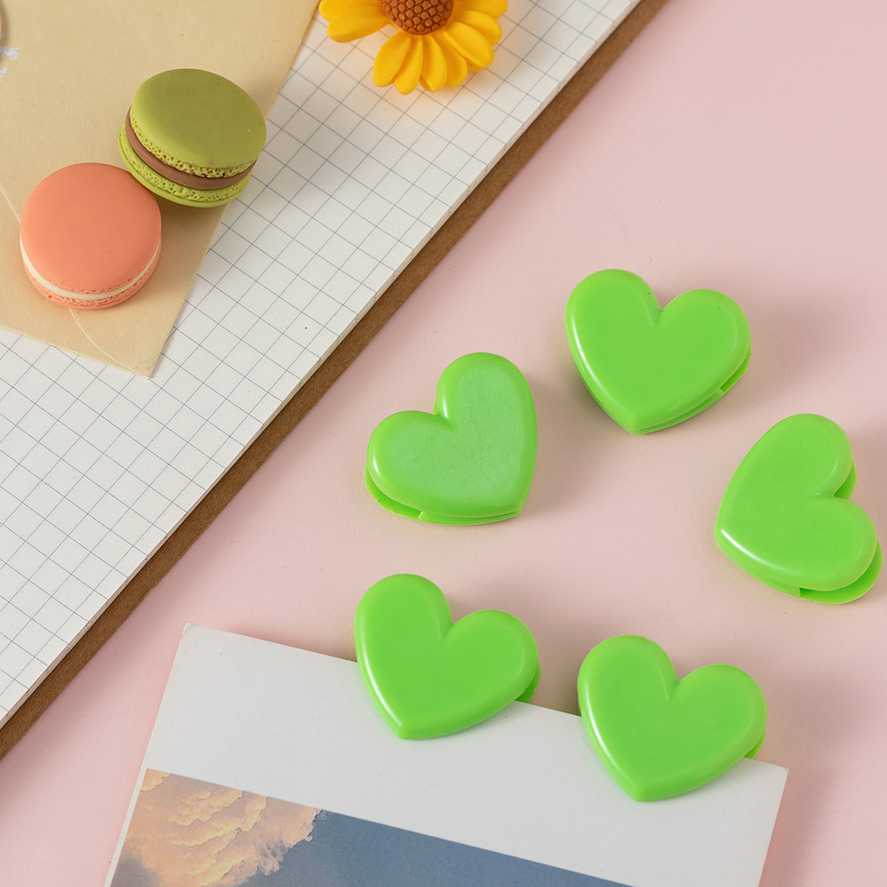 Picture of Japanese girl heart cute pink decorative small clip love clip decorative photo clip material storage clip sealing clip