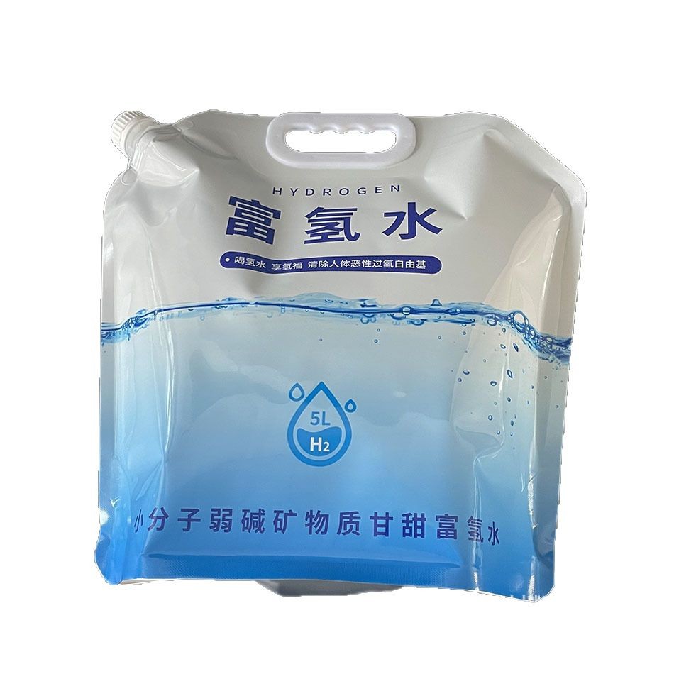 Picture of In Stock 5L Aluminum Foil Hydrogen-Rich Water Bag, Portable Pure Aluminum Hydrogen-Locking Hydrogen-Rich Water Spout Bag, Self-Standing Spout Bag Manufacturer