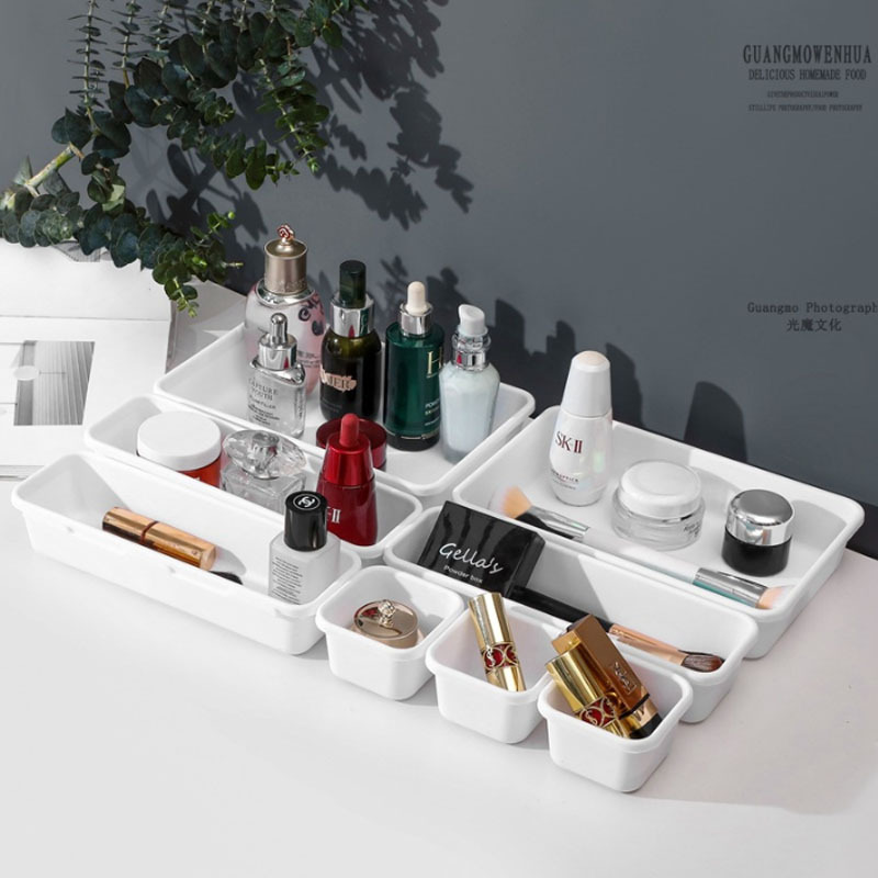 Creative household items PP plastic drawer type storage box free combination separate cosmetic storage box