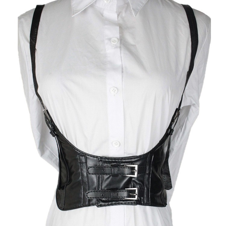 Picture of European and American Texture Strap Belt Women's Outer Shirt Decoration Performance Clothing Matching Vest with Elastcoat and Waist Seal for Foreign Trade