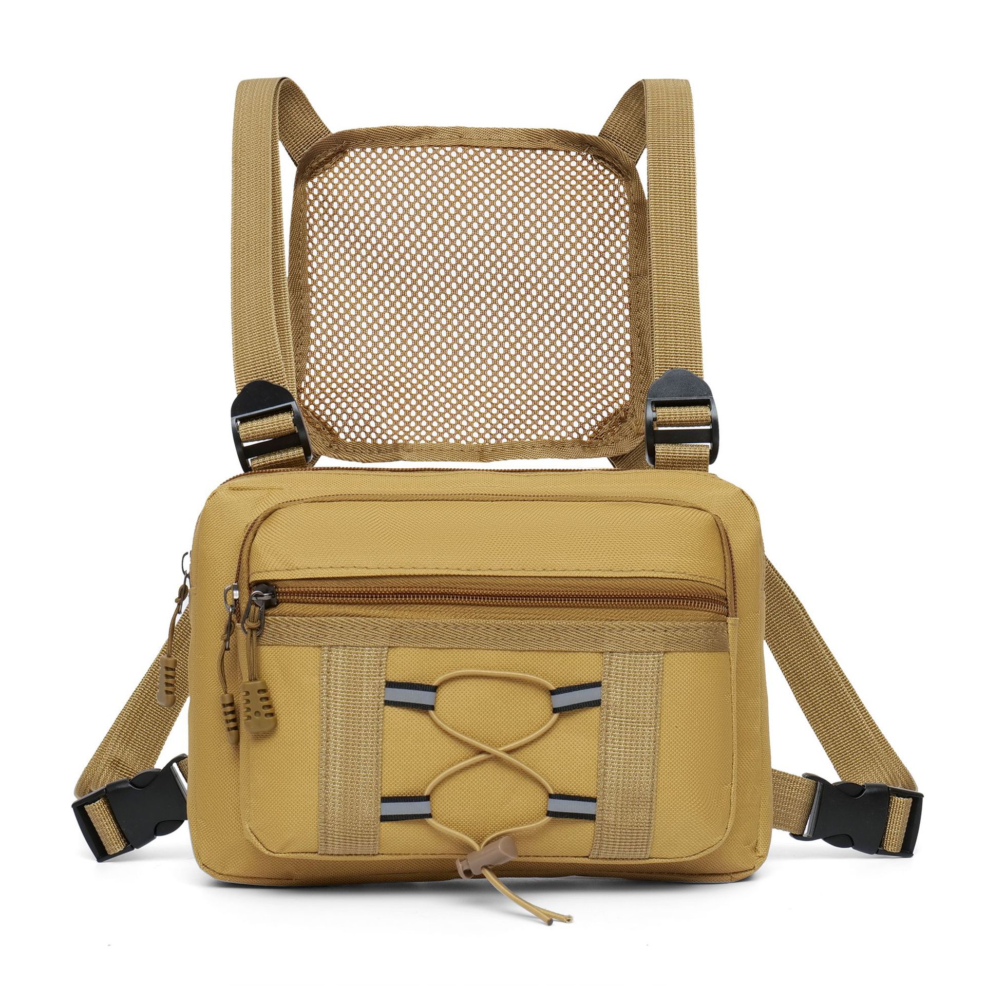 Picture of 2021 Men's Multifunctional Tactical Chest Bag, Crossbody Shoulder Bag, Military Camouflage Chest Backpack, Trendy Men's Single Shoulder Bag