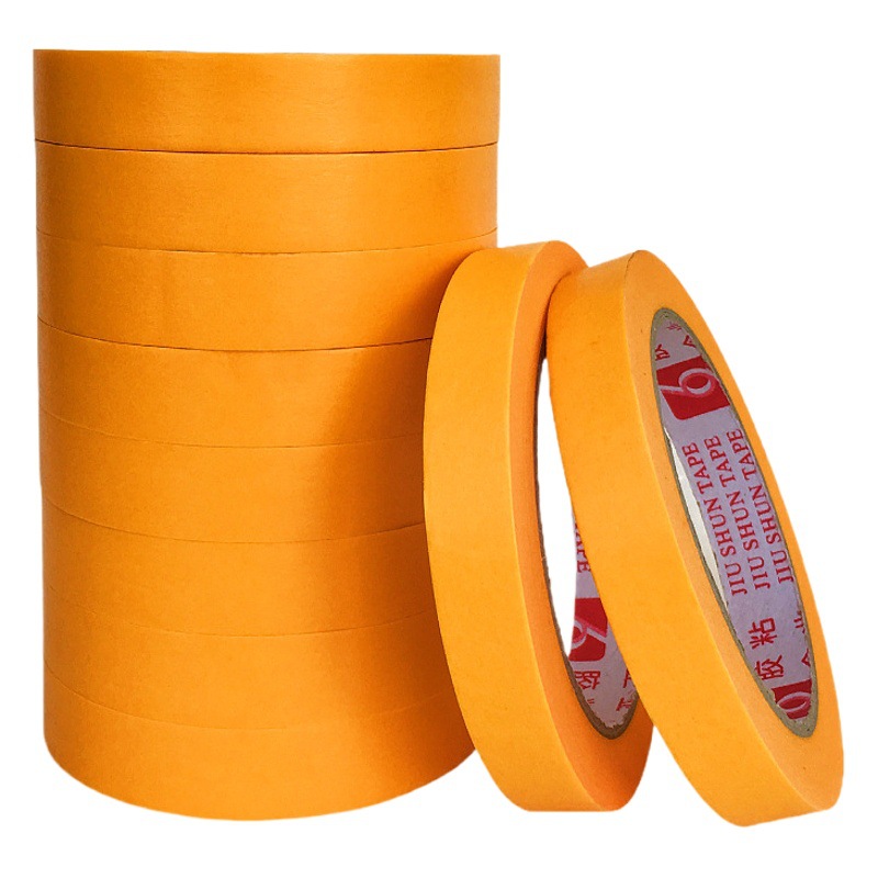 Yellow and paper glue wholesale auto repair home decoration spray paint cover color separation beauty seam waterproof temperature-resistant seamless masking paper glue