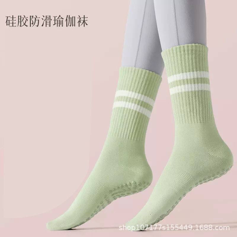 Picture of Yoga socks with shark pants non-slip professional women's autumn and winter Pilates adult sports fitness floor socks