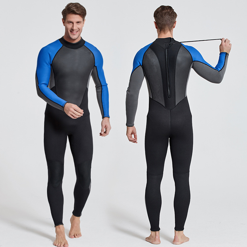 Picture of Shark Bart One-Piece Wetsuit 3mm Wet Suit Warm and Cold-Proof Snorkeling Suit Winter Swimsuit Wetsuit Men's Surfing Suit