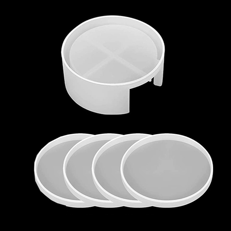 Picture of Strict selection of cross-border dedicated to drip plastic mold storage box mirror square round coasters suit handmade diy silicone