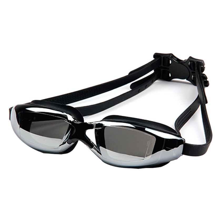 Adult swimming glasses set HD anti-fog plating swimming goggles waterproof silicone nose clip earplug swimming cap swimming goggles set