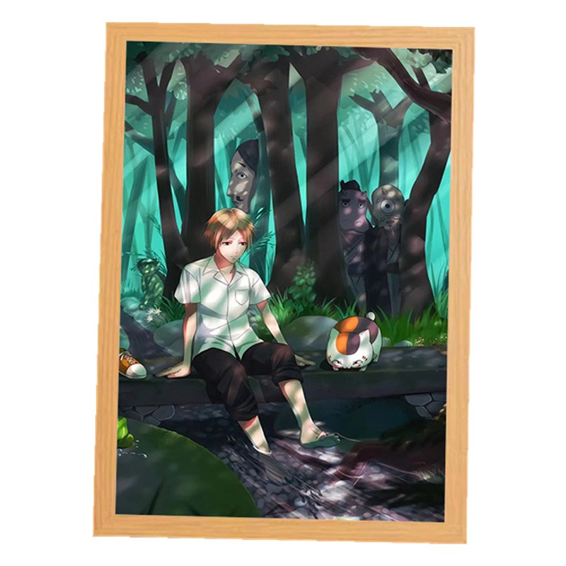 Natsume's Book of Friends Decorative Light Painting Room Night Light Mural Luminous Photo Frame Light Birthday Gift Three-Color Light