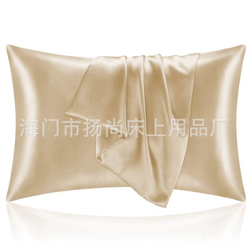 Picture of Factory Batch Cross-border AliExpress Silk Satin Ice Silk Satin pillowcase Single Imitation Silk pillowcase