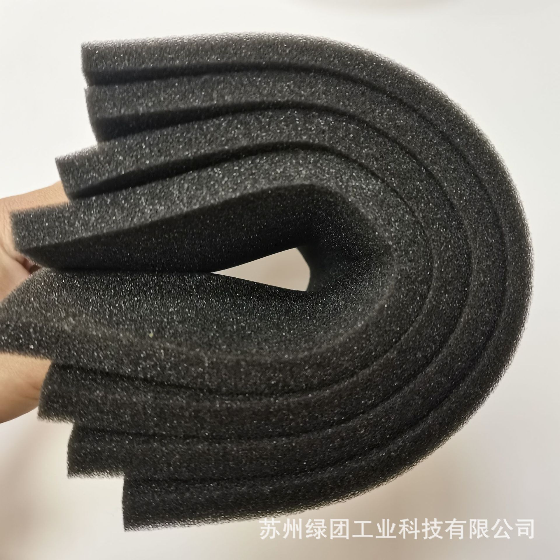 Pu Sponge Lining Shock-Absorbing Buffer Sponge Electronic Product Packaging Black Anti-Static Sponge