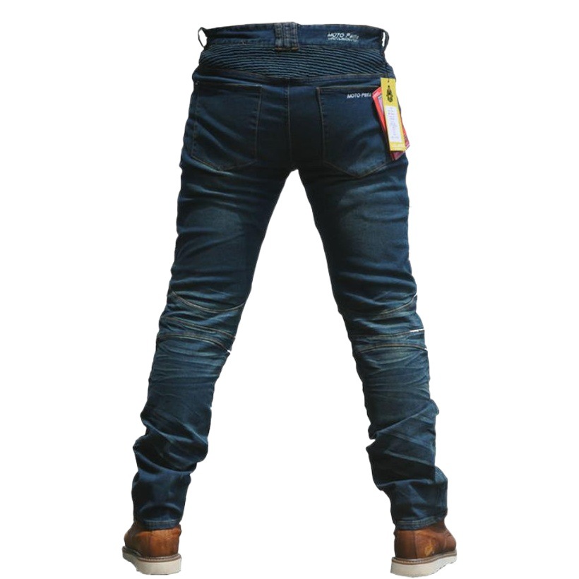 Spring Motorcycle Riding Pants Men's Rider Motorcycle Jeans Straight Slim-Fit New Knee Pants with Cover